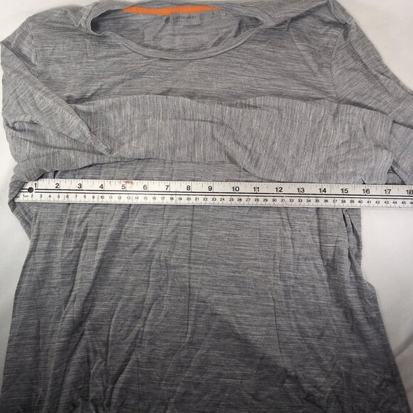 2 Set Icebreaker Cool-Lite Woman L Large Gray Shirt Short Long Sleeve Merin Wool - Picture 8 of 15
